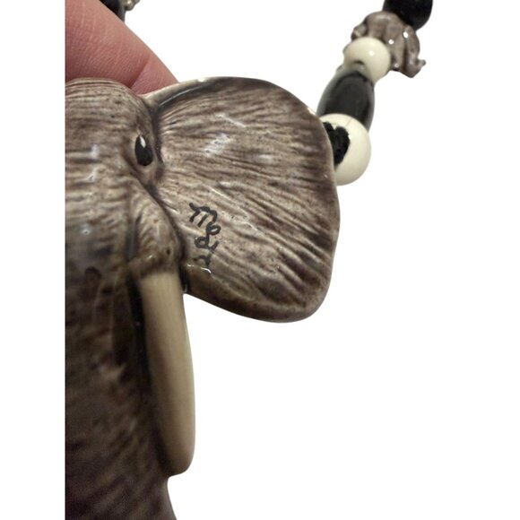 Handcrafted Elephant Beaded Necklace Fashion Jewelry Safari - Picture 7 of 12